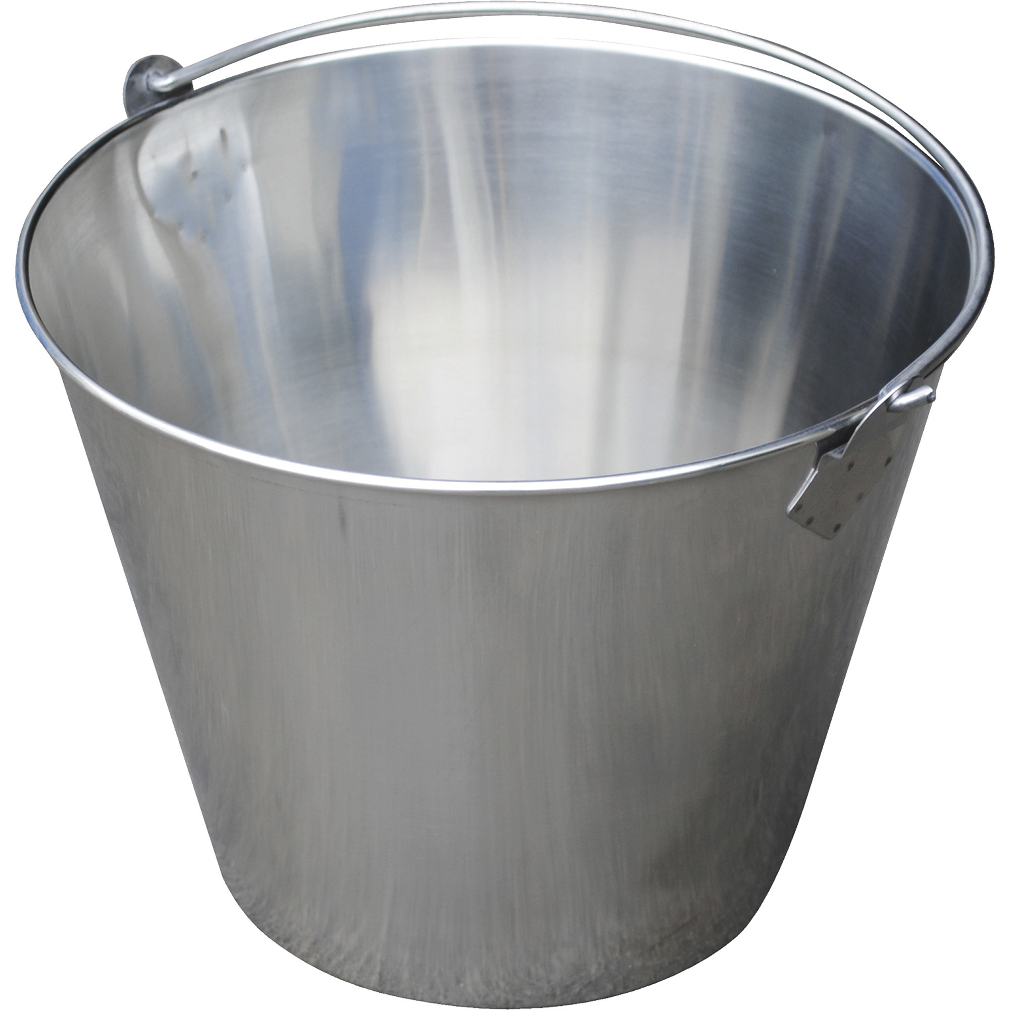 Vestil Stainless Steel Bucket - 3.25-Gallon Capacity, 12.75in. dia. x 10in.H, Model# BKT-SS-325